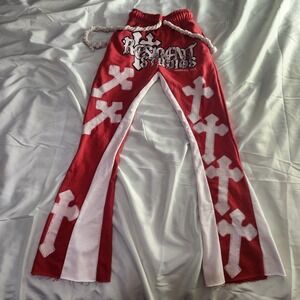 Resilient Studios Cross Flare Lounge Pants Louisville 2023 Red White y2k